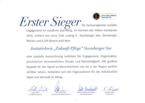 Starnberger Sozialpreis 2010